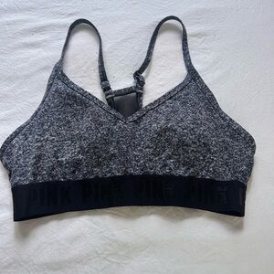 PINK Women's Gray Sports Bra
